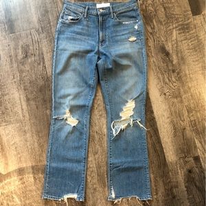 Mother 27 women’s crop/ankle distressed jean